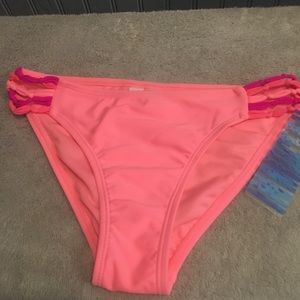 🆑 InMocean Pink And Coral Strappy Bikini Bottoms